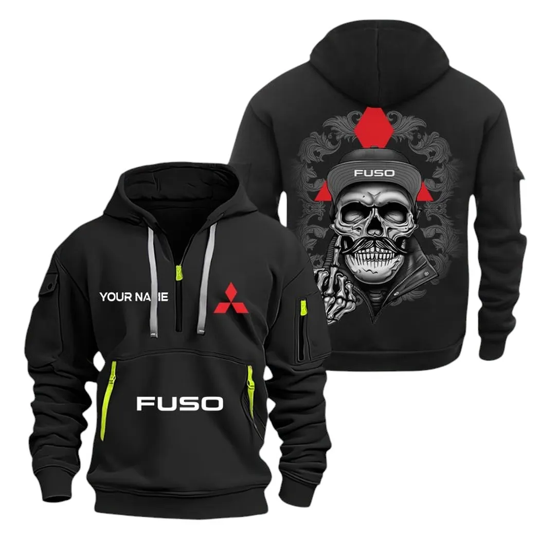 Fuso Half Zip Hoodie For Men, Gift For Fuso Fan CAR166022625225 - Black
