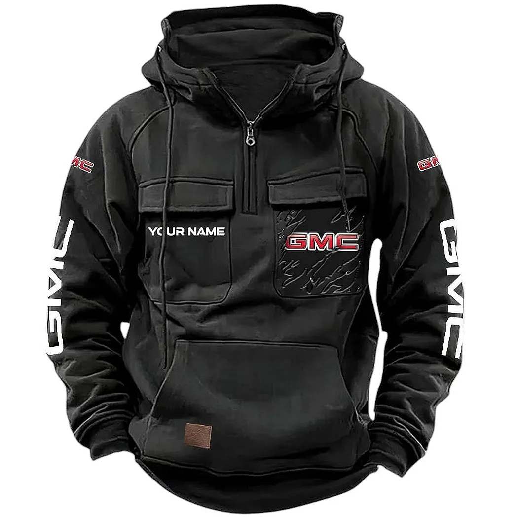 GMC Hoodie Tactical Quarter Zip, Gift For GMC Lovers CAR164022425135 - Black