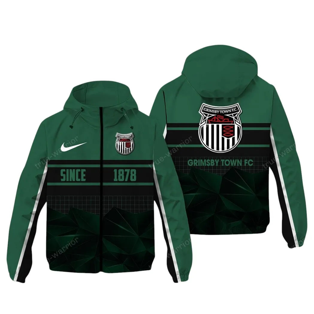 Grimsby Town  EPL Windbreaker Jacket SPO0720010, Gift For Fan Grimsby Town  - Green