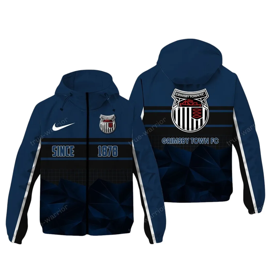 Grimsby Town  EPL Windbreaker Jacket SPO0720010, Gift For Fan Grimsby Town  - Navy
