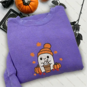 halloween-cute-ghost-drink-and-pumpkin-embroidered-sweatshirt-fashion-style-b978l.webp