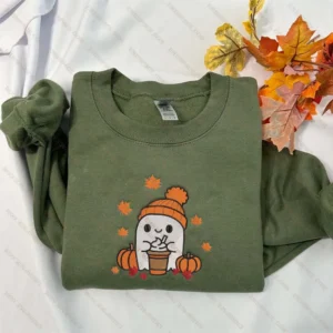 halloween-cute-ghost-drink-and-pumpkin-embroidered-sweatshirt-fashion-style-wflmk.webp