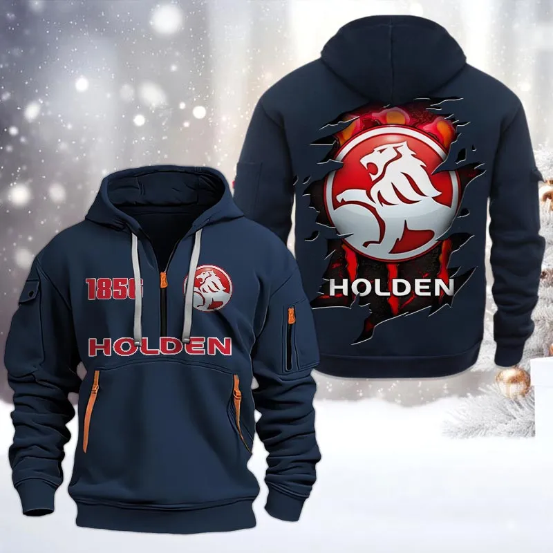 Holden Half Zip Hoodie, All Over Print Half Zip Hoodies For Men CAR198032755 - Navy