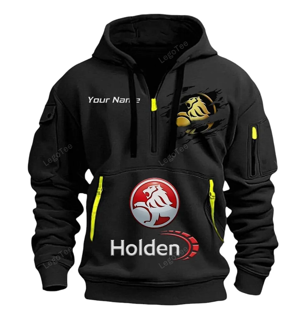 Holden Half Zip Hoodie CAR113021425813, Best Gift for Him, Husband, Boyfriend - Black
