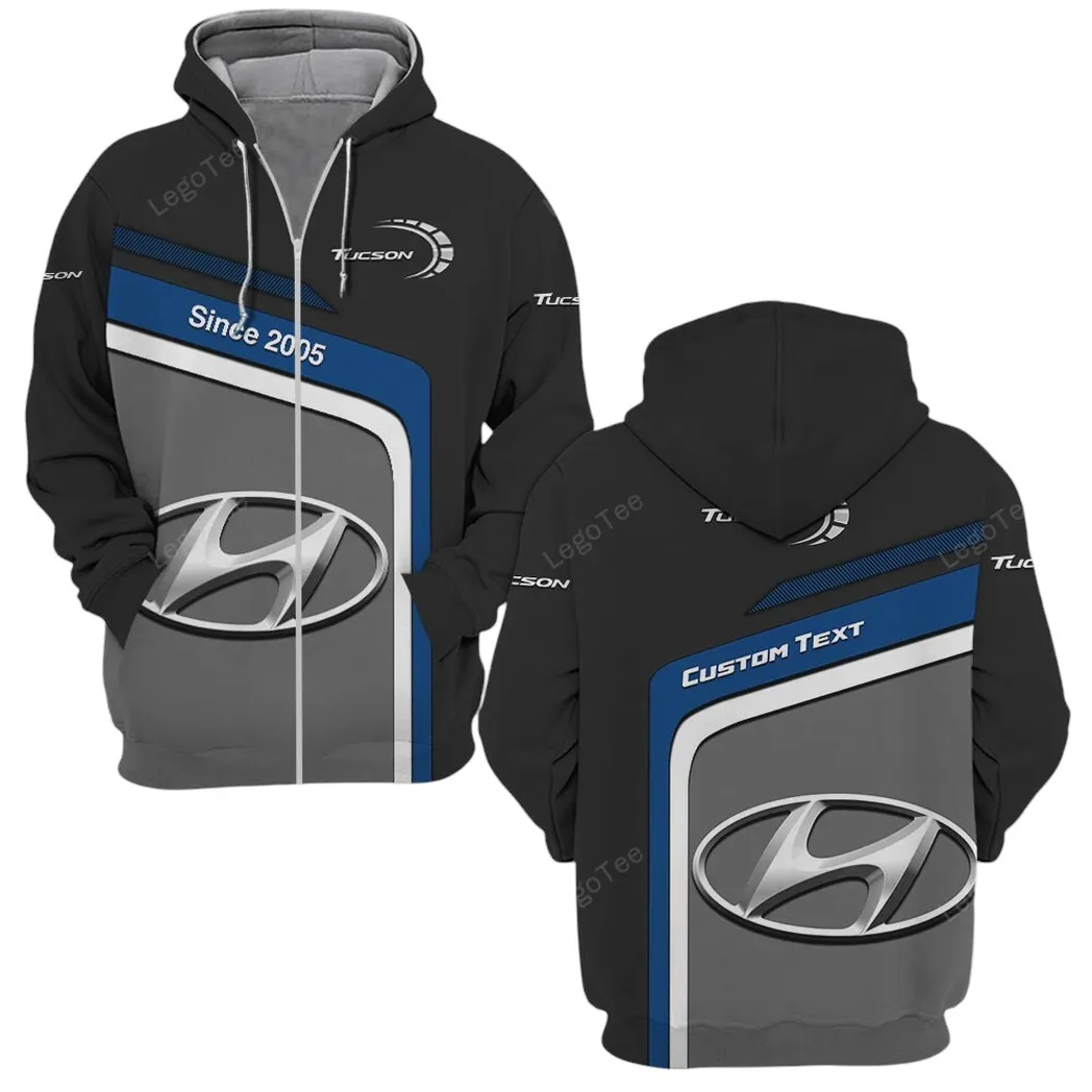 Hyundai Tucson Zipper Hoodie, Gift For Hyundai Tucson Lovers, Gift For Him, Husband, Boyfriend CAR11103032535
