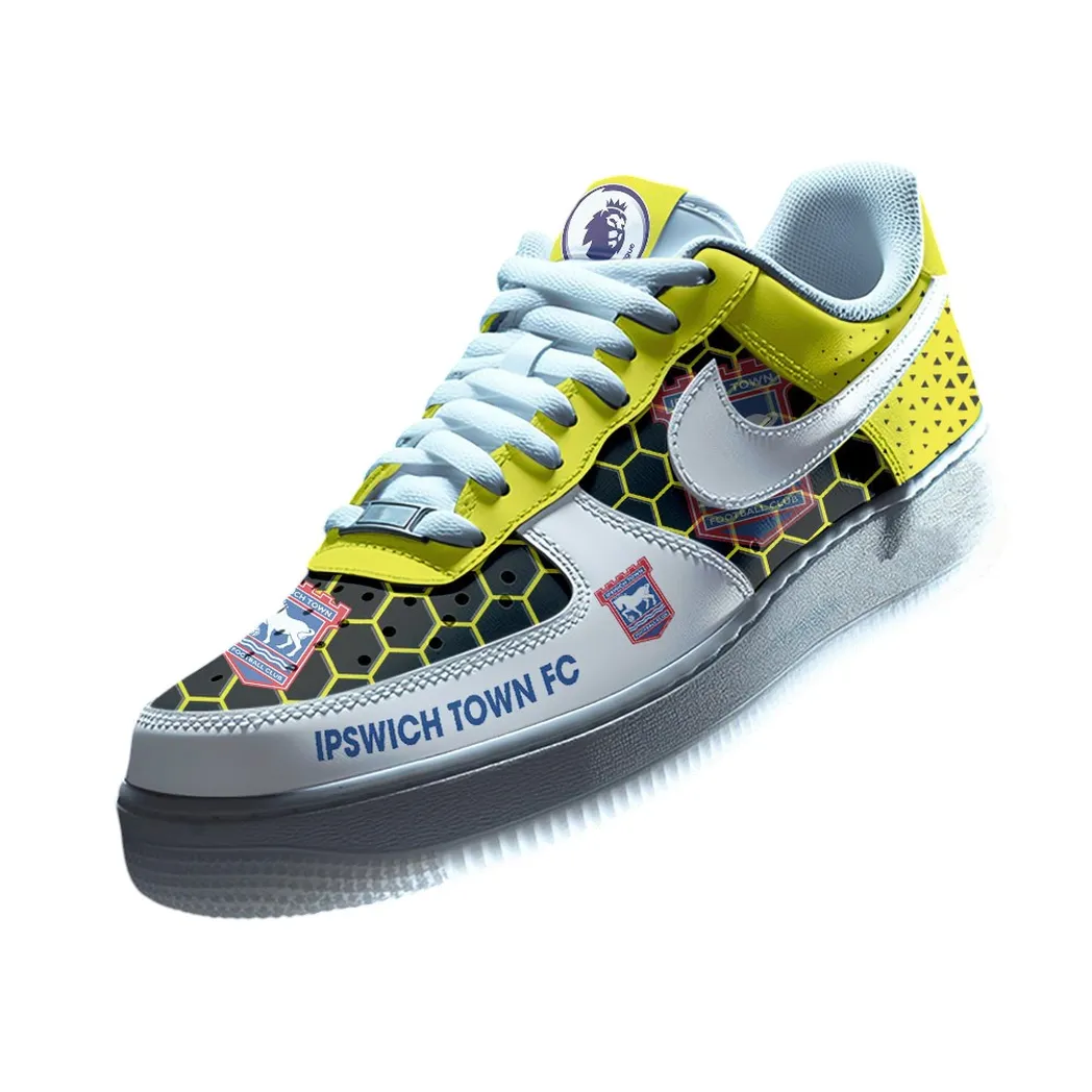 Ipswich Town EPL Air Low-Top Sneakers SPO2020006, Gift For Fan Ipswich Town - Yellow