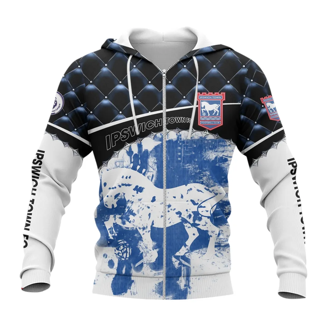 Ipswich Town EPL Zipper Hoodie SPO1319004-4, Gift For Fan Ipswich Town-Zipper Hoodie