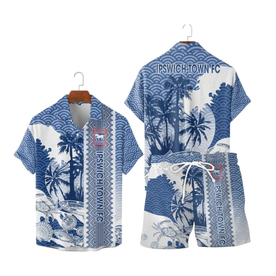 Ipswich Town F.C Hawaiian Shirt Set For Men, All Over Print Hawaiian Shirt Set Ipswich Town F.C EPL0104212504