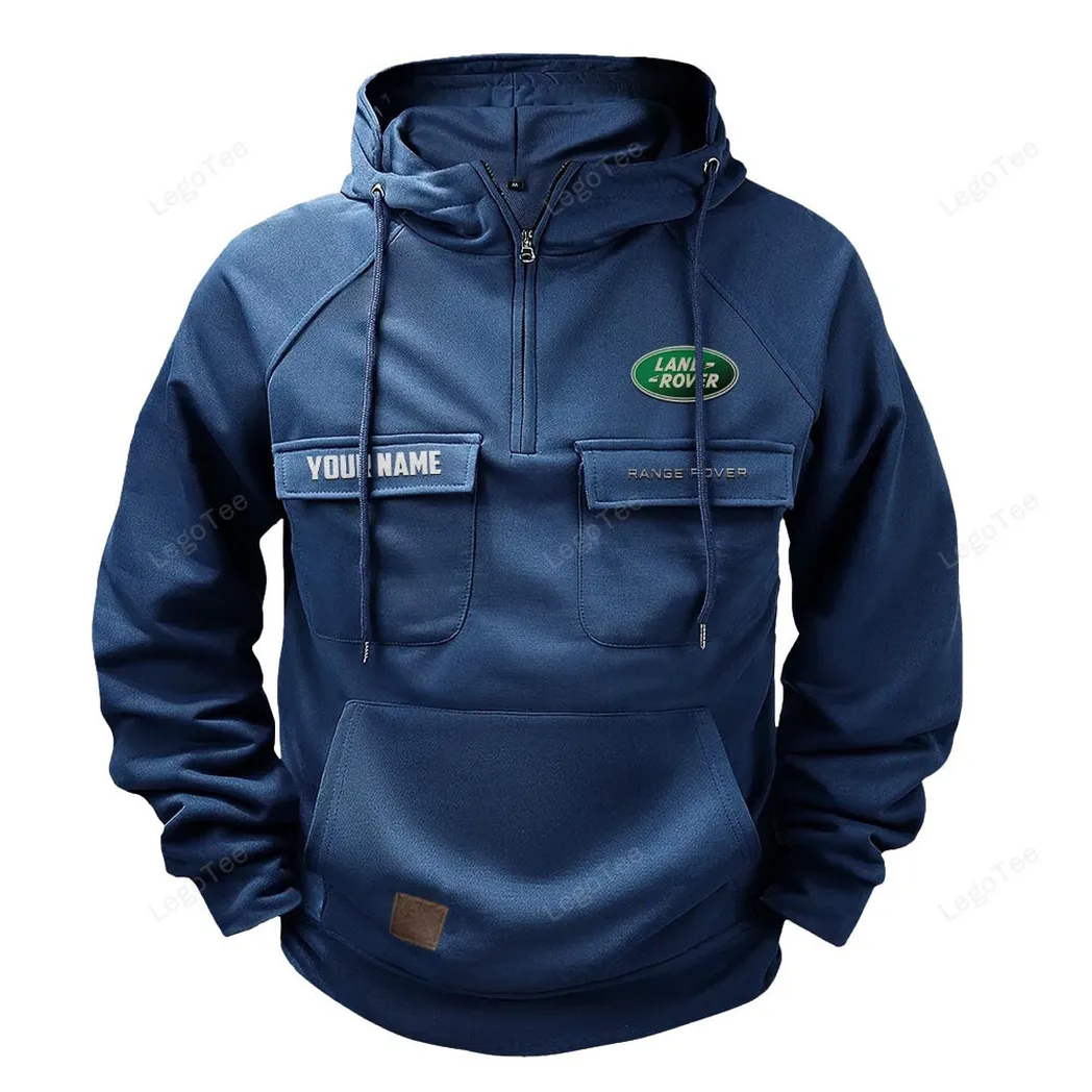 Land Rover Tactical Quarter Zip Hoodie, Gift For Land Rover Lovers, Gift For Him, Husband, Boyfriend - Dark Blue CAR109021425393-3