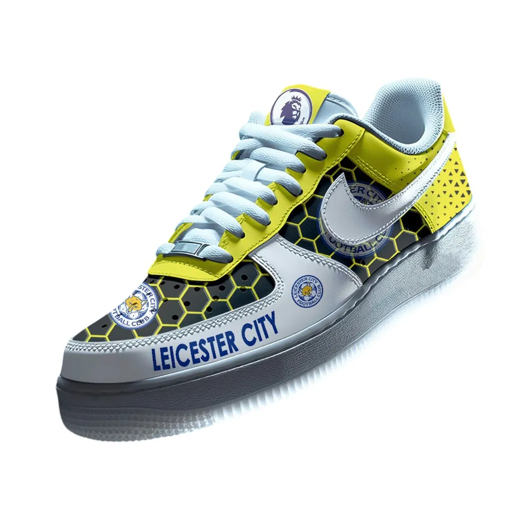 Leicester City EPL Air Low-Top Sneakers SPO2020008, Gift For Fan Leicester City - Yellow
