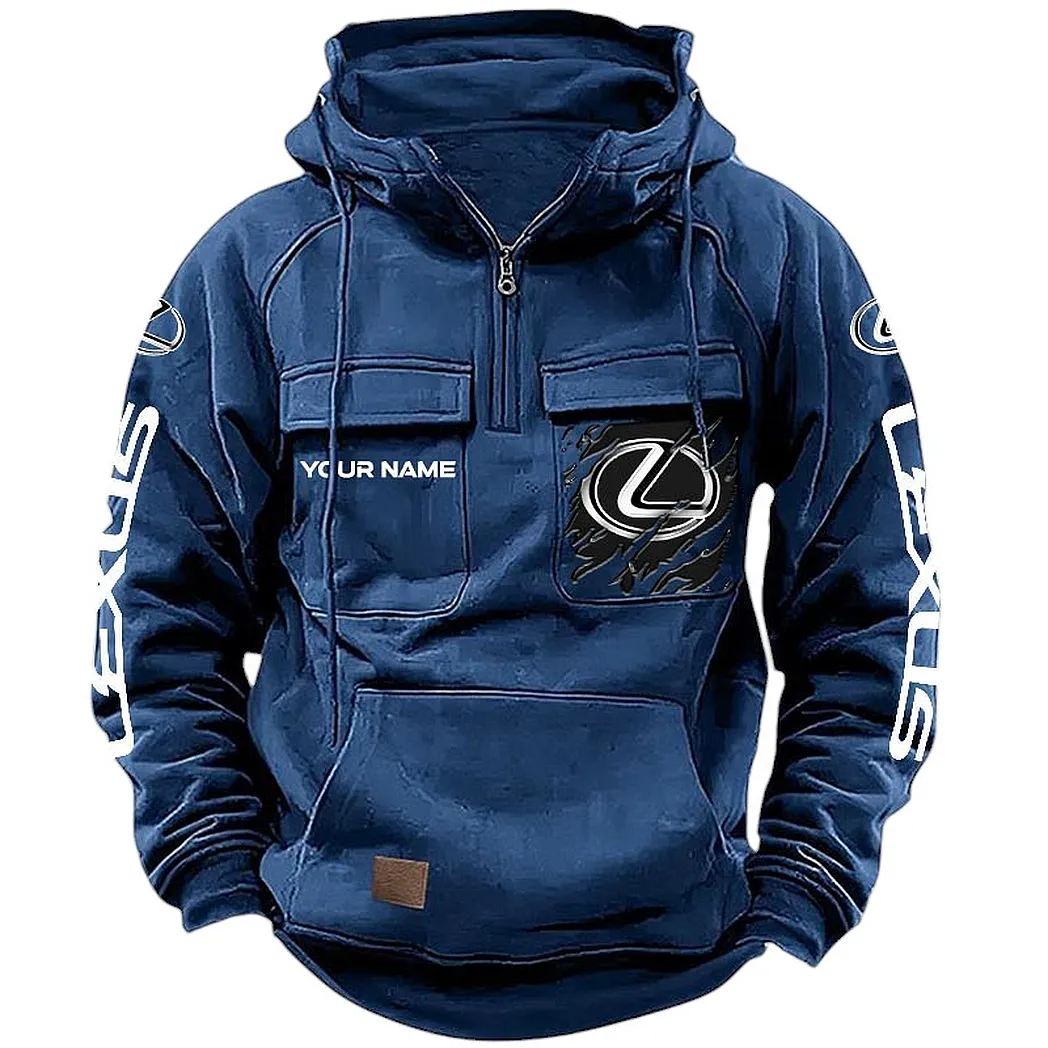 Lexus Hoodie Tactical Quarter Zip, Gift For Lexus Lovers CAR164022425182 - Dark Blue