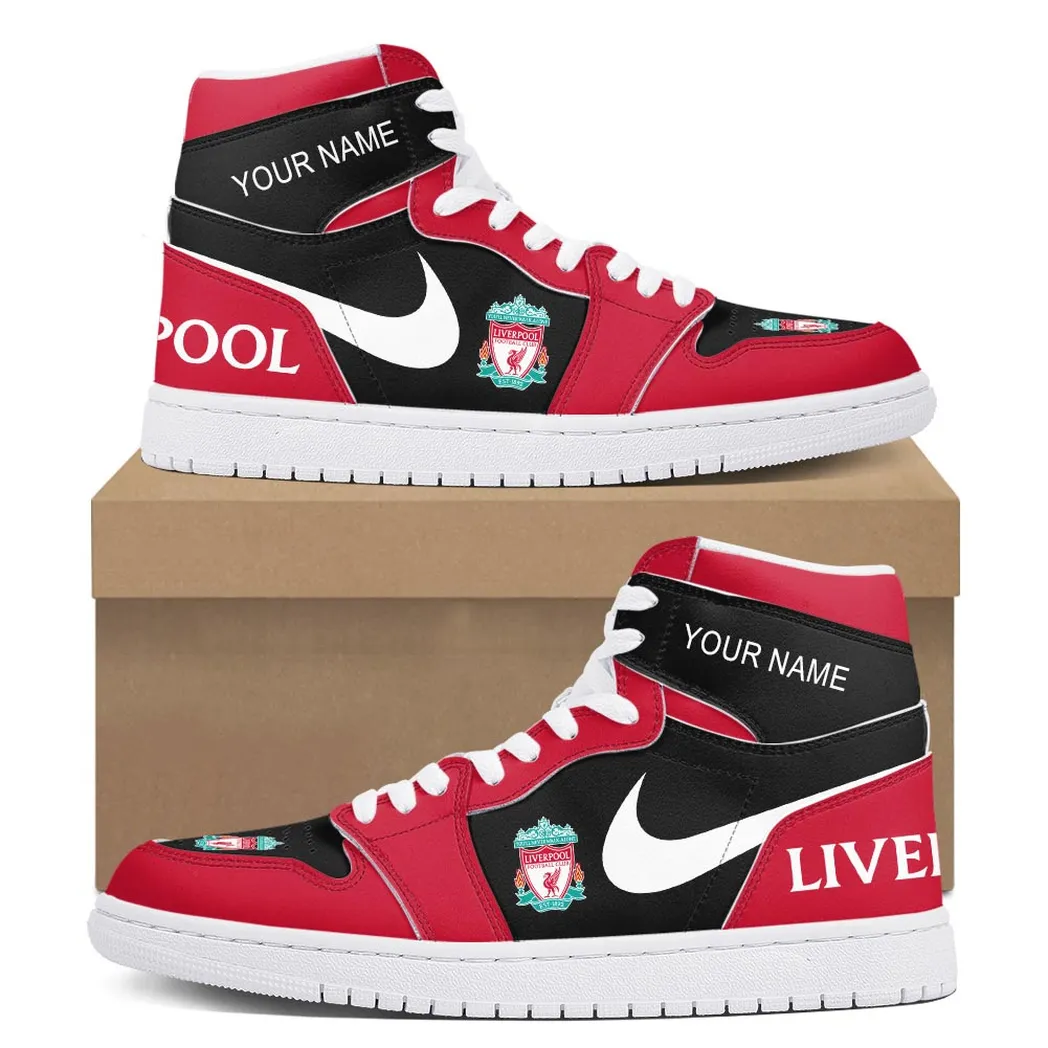 Liverpool Air Jordan 1 High Sneakers, Nike Sneakers For Liverpool Fans EPL16042525666