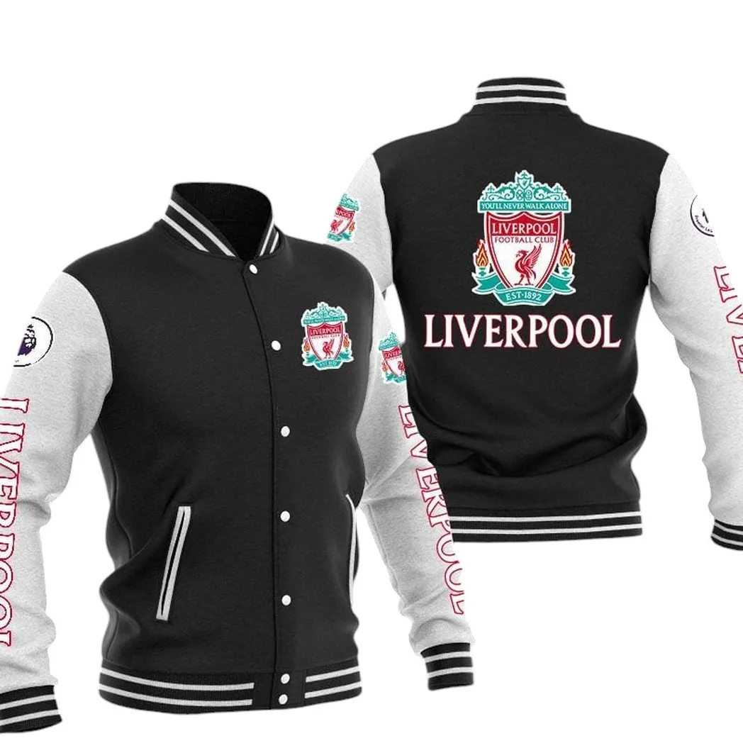 Liverpool  EPL Baseball Jacket SPO1320006, Gift For Fan Liverpool  - Black