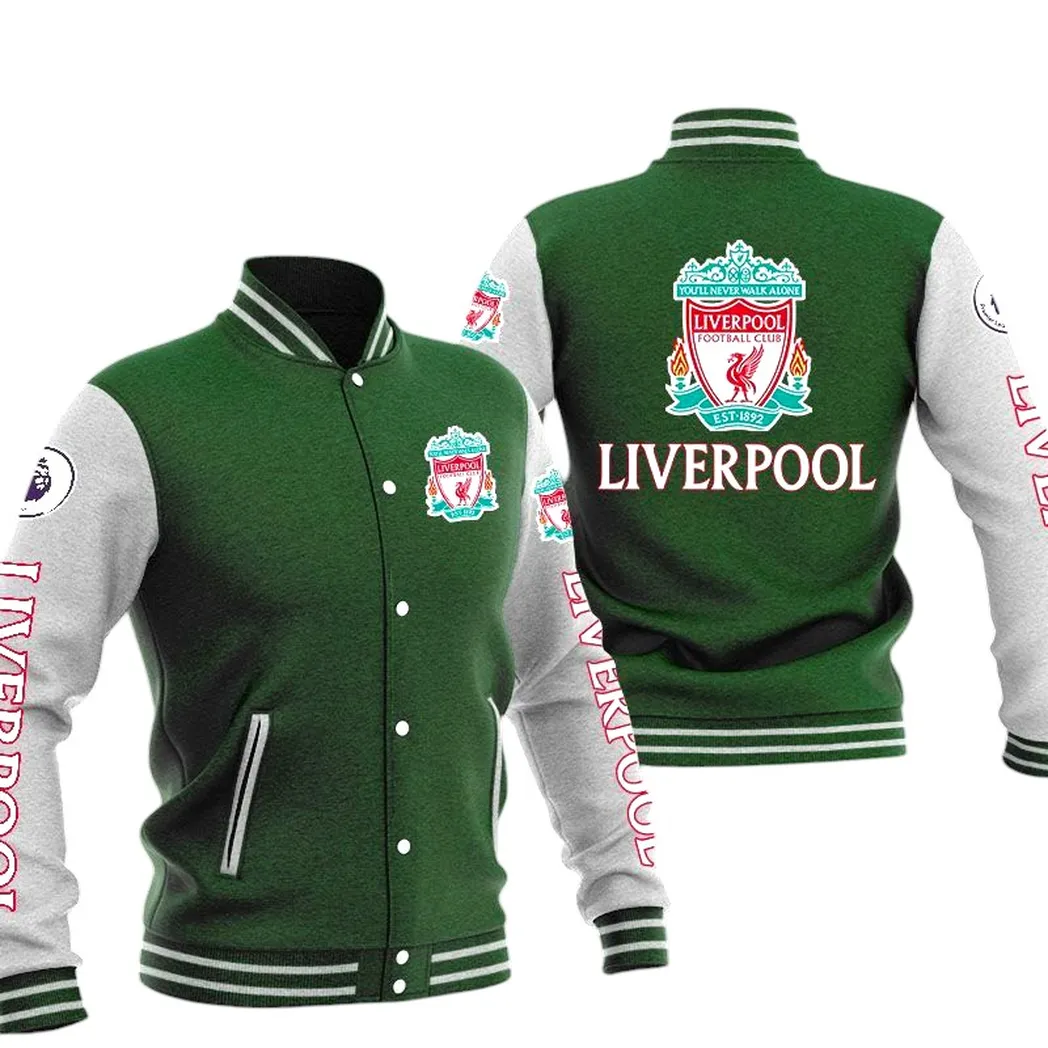 Liverpool  EPL Baseball Jacket SPO1320006, Gift For Fan Liverpool  - Green