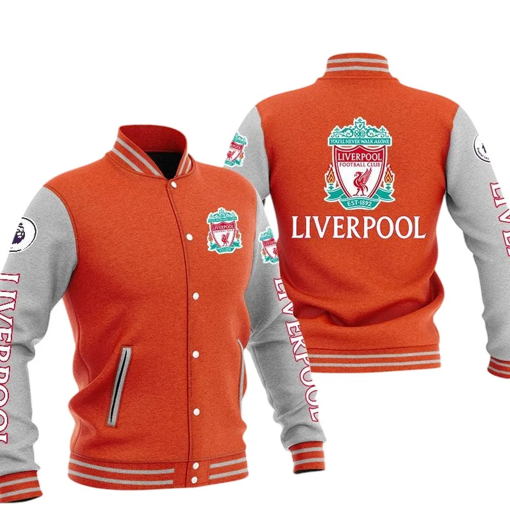 Liverpool  EPL Baseball Jacket SPO1320006, Gift For Fan Liverpool  - Orange
