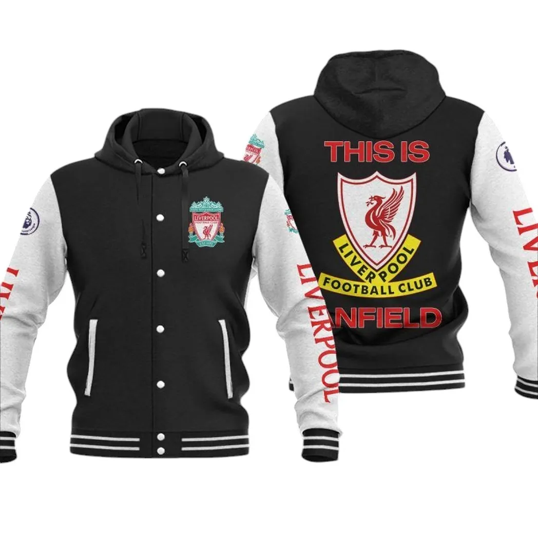 Liverpool  EPL Baseball Jacket SPO1320010, Gift For Fan Liverpool  - Black