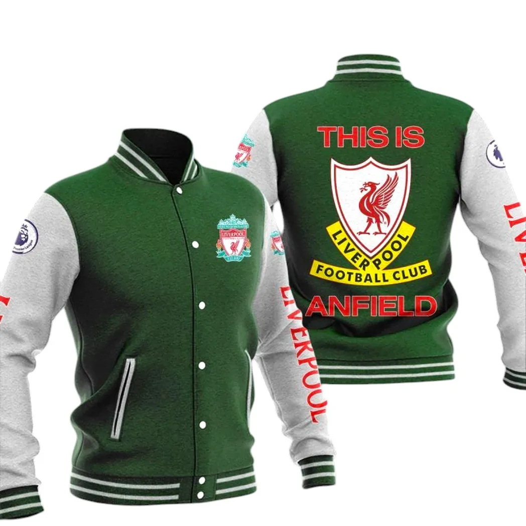 Liverpool  EPL Baseball Jacket SPO1320010, Gift For Fan Liverpool  - Green