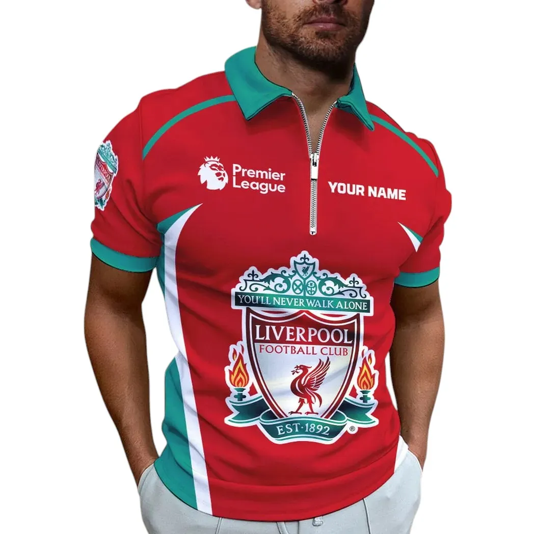 Liverpool EPL Zipper Polo Shirt SPO0713008, Gift For Fan Liverpool