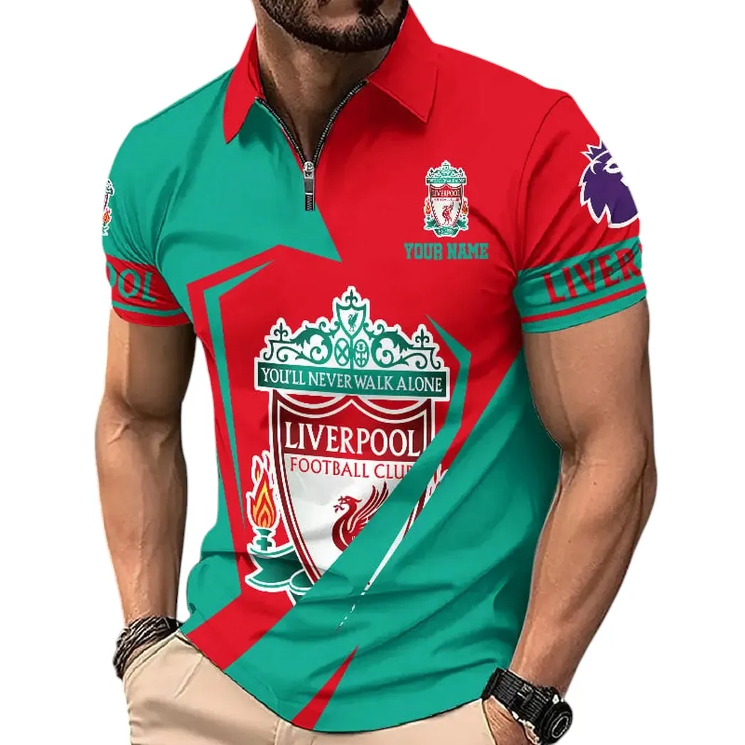 Liverpool EPL Zipper Polo Shirt SPO0713035, Gift For Fan Liverpool