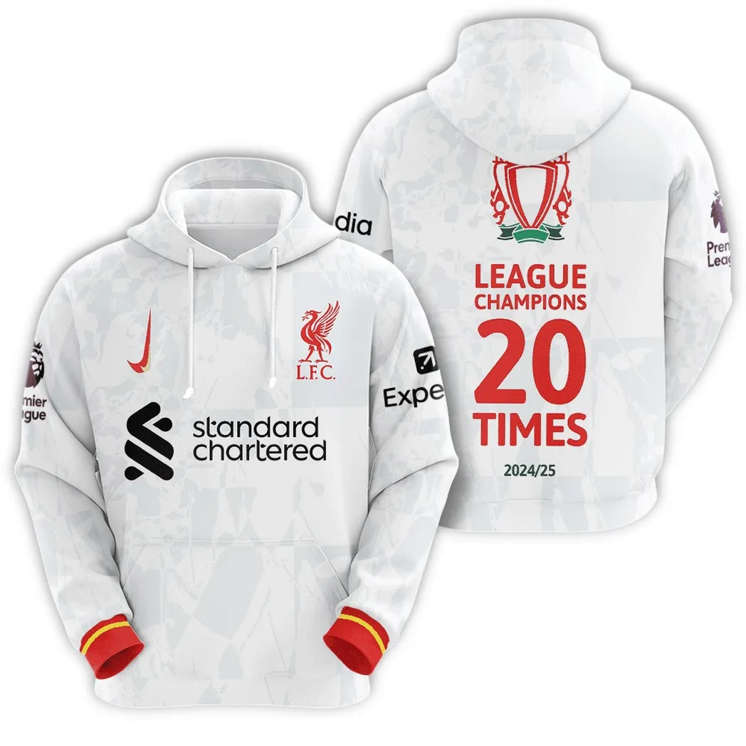 Liverpool Hoodie Premier League Champions 2025 Unisex Hoodie EPL38050525112