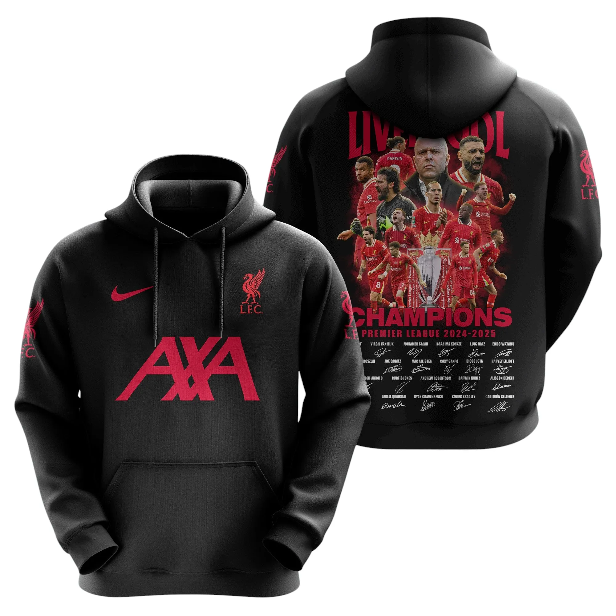 Liverpool Hoodie Premier League Champions 2025 Unisex Hoodie EPL38050525119