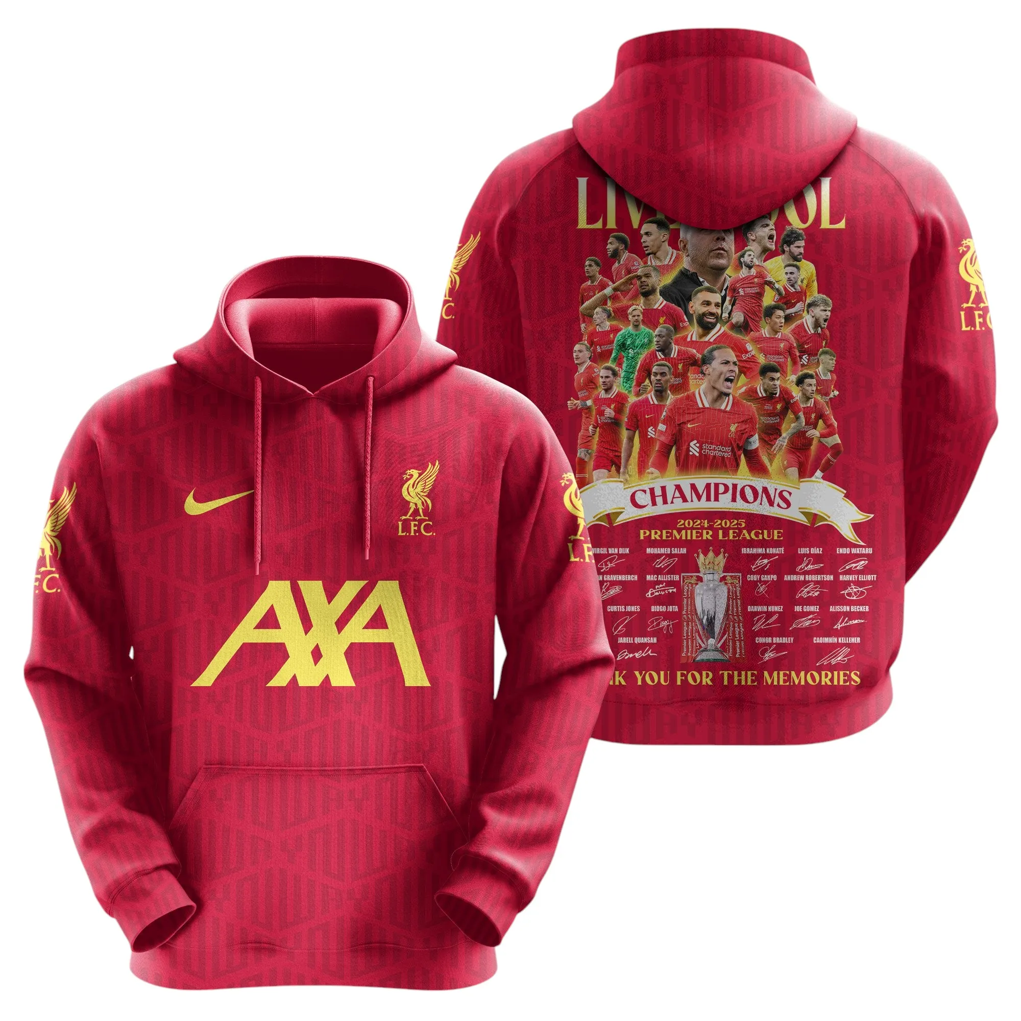 Liverpool Hoodie Premier League Champions 2025 Unisex Hoodie EPL38050525120