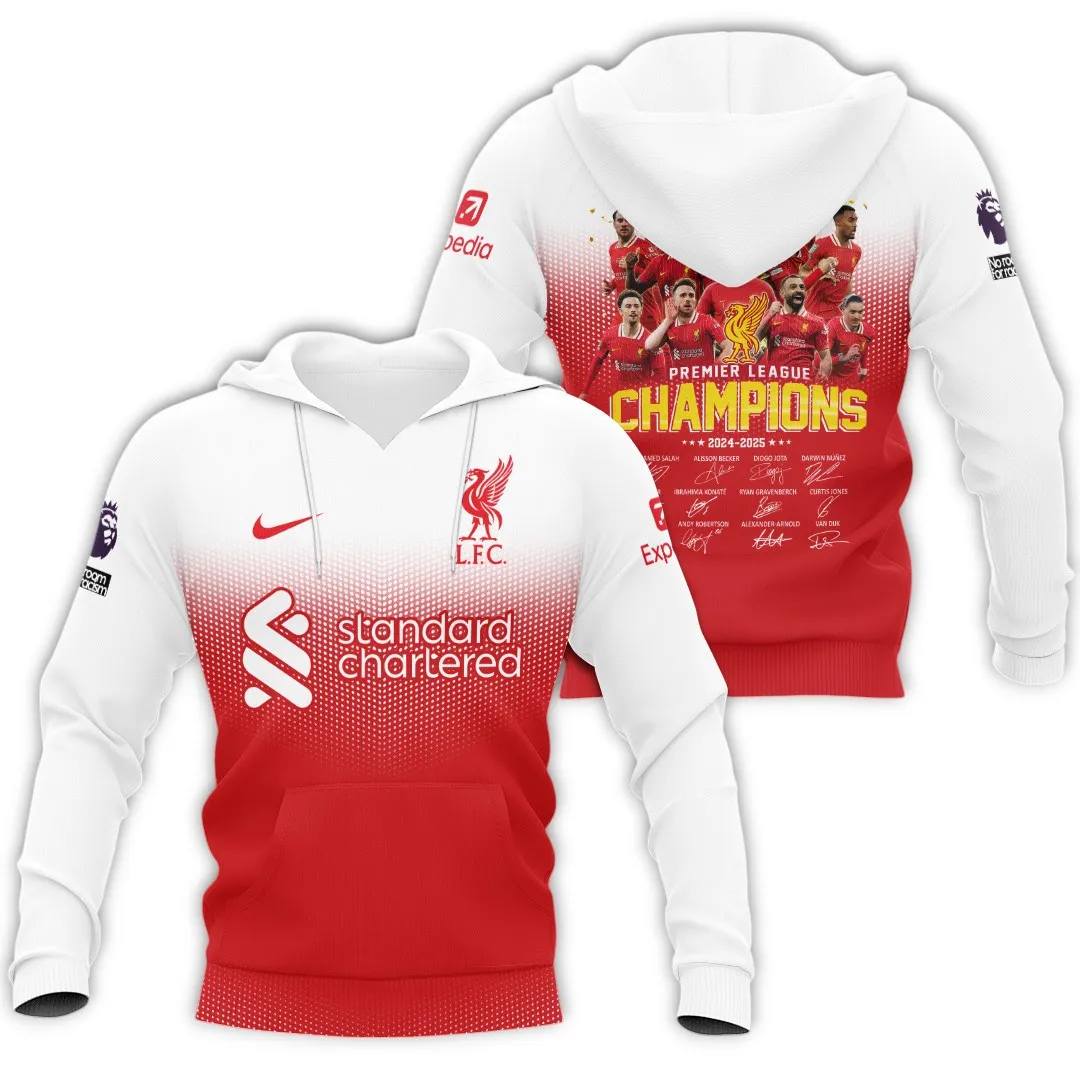 Liverpool Hoodie Premier League Champions 2025 Unisex Hoodie EPL38050525145
