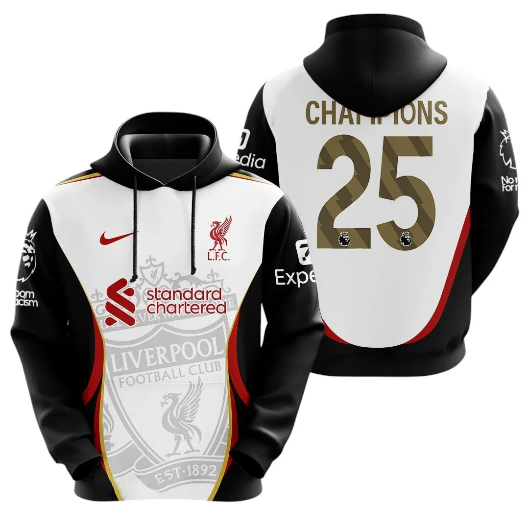 Liverpool Hoodie Premier League Champions 2025 Unisex Hoodie EPL38050525159