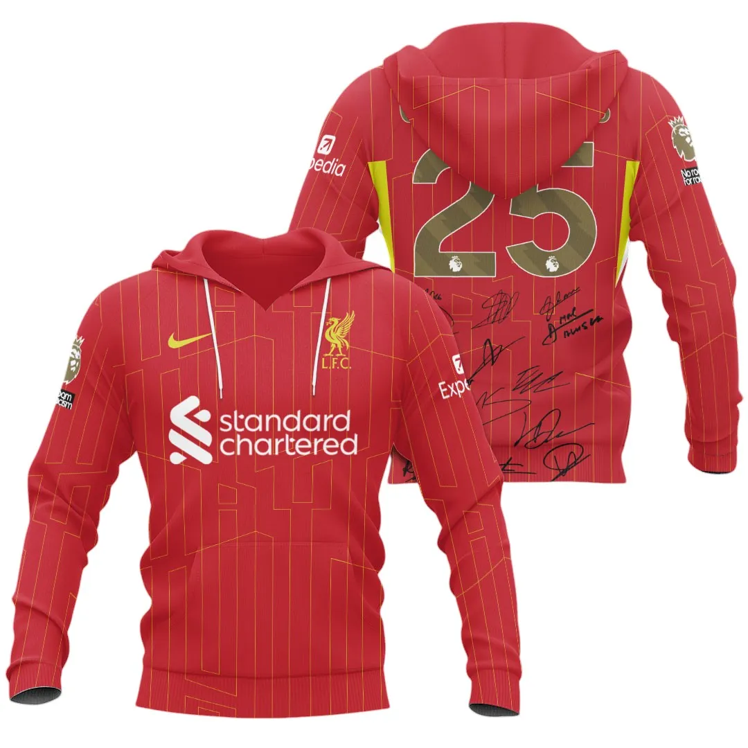 Liverpool Hoodie Premier League Champions 2025 Unisex Hoodie EPL38050525180