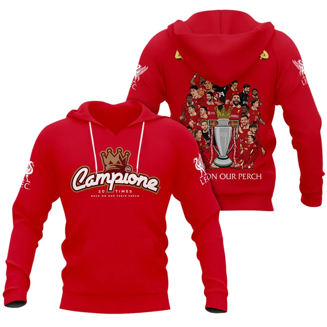 Liverpool Hoodie Premier League Champions 2025 Unisex Hoodie EPL4105062109