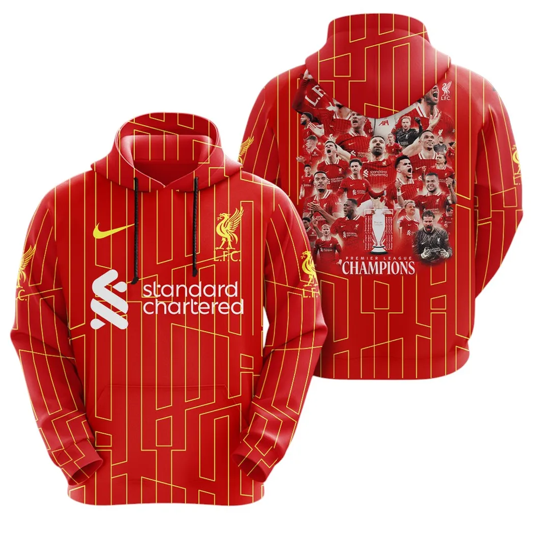 Liverpool Hoodie Premier League Champions 2025 Unisex Hoodie EPL4105062113