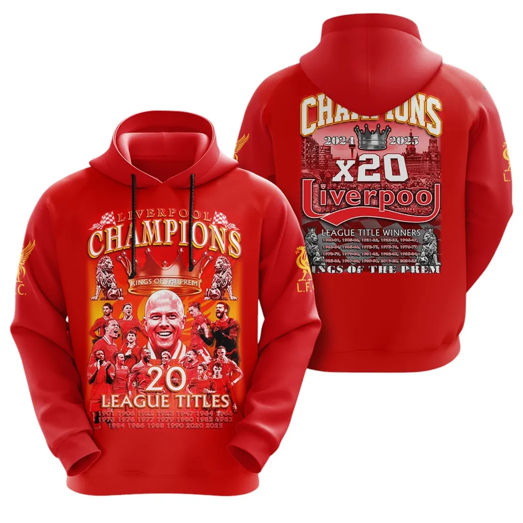 Liverpool Hoodie Premier League Champions 2025 Unisex Hoodie EPL4105062114