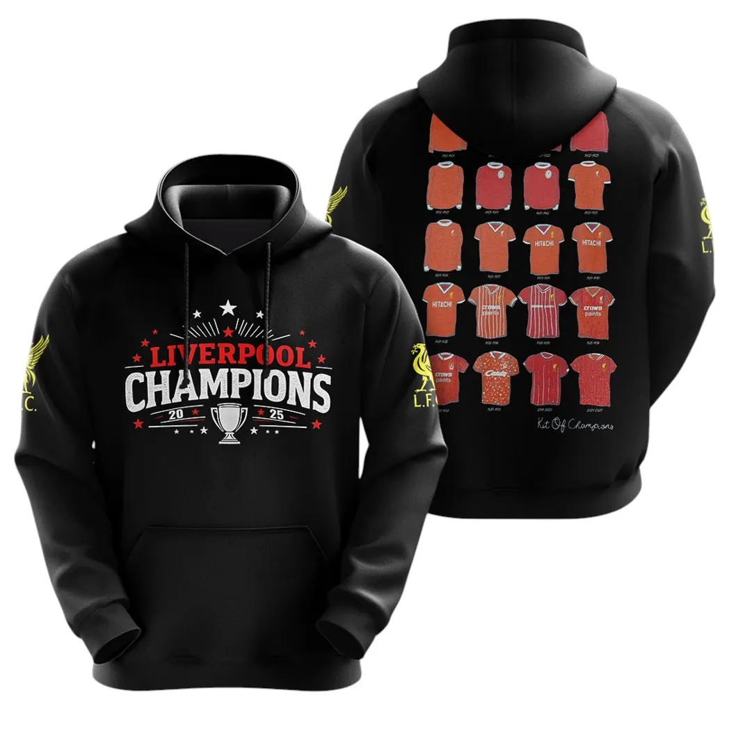 Liverpool Hoodie Premier League Champions 2025 Unisex Hoodie EPL4105062115