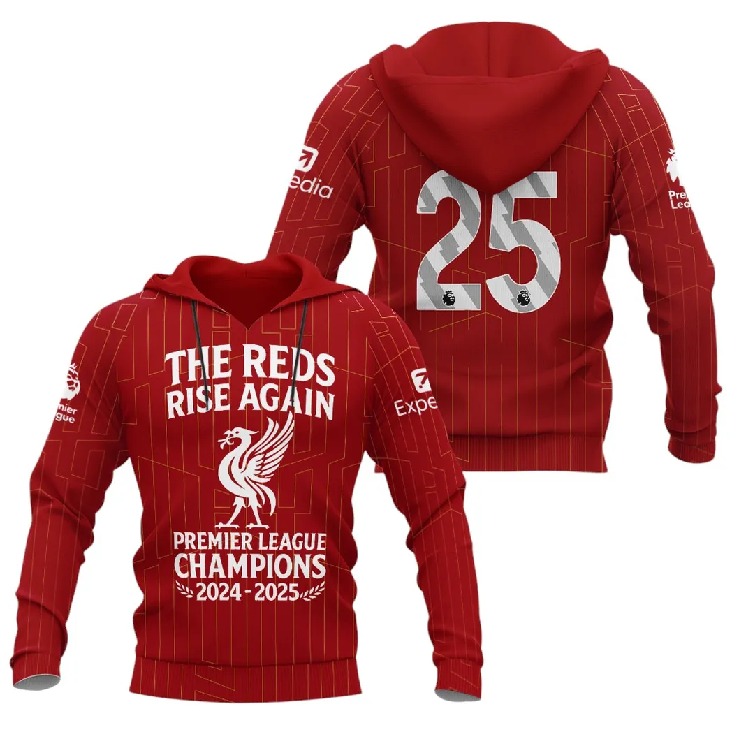 Liverpool Hoodie Premier League Champions 2025 Unisex Hoodie EPL4105062166