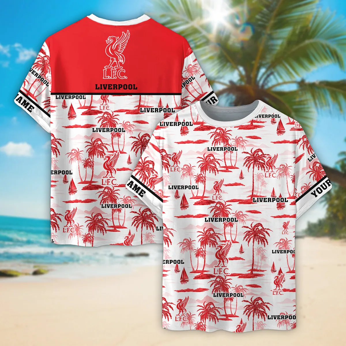 Liverpool T-Shirt, All Over Print Oversize Shirt For Liverpool Fans EPL35050325676