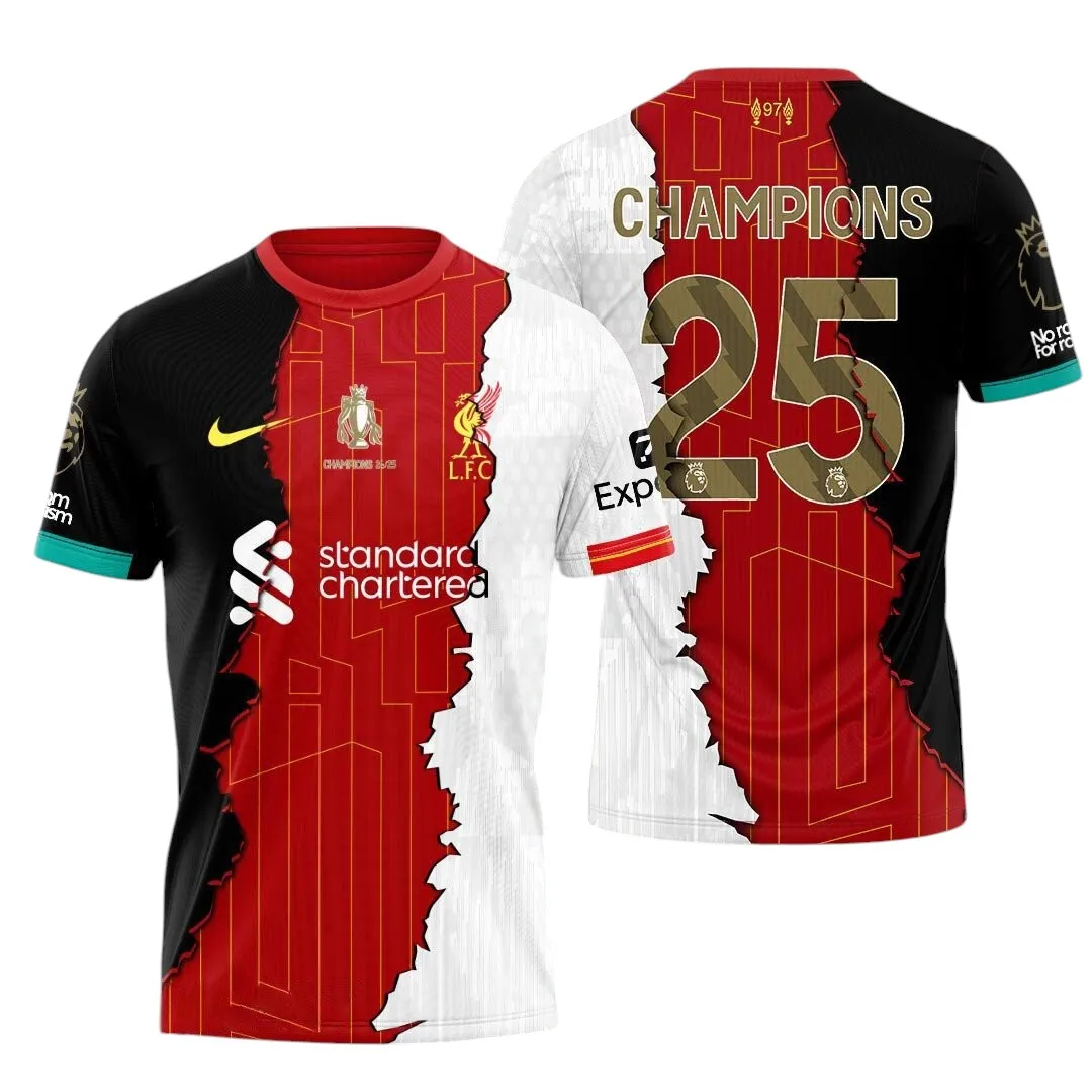 Liverpool T-Shirt Premier League Champions 2025 Unisex Shirts EPL38050525181