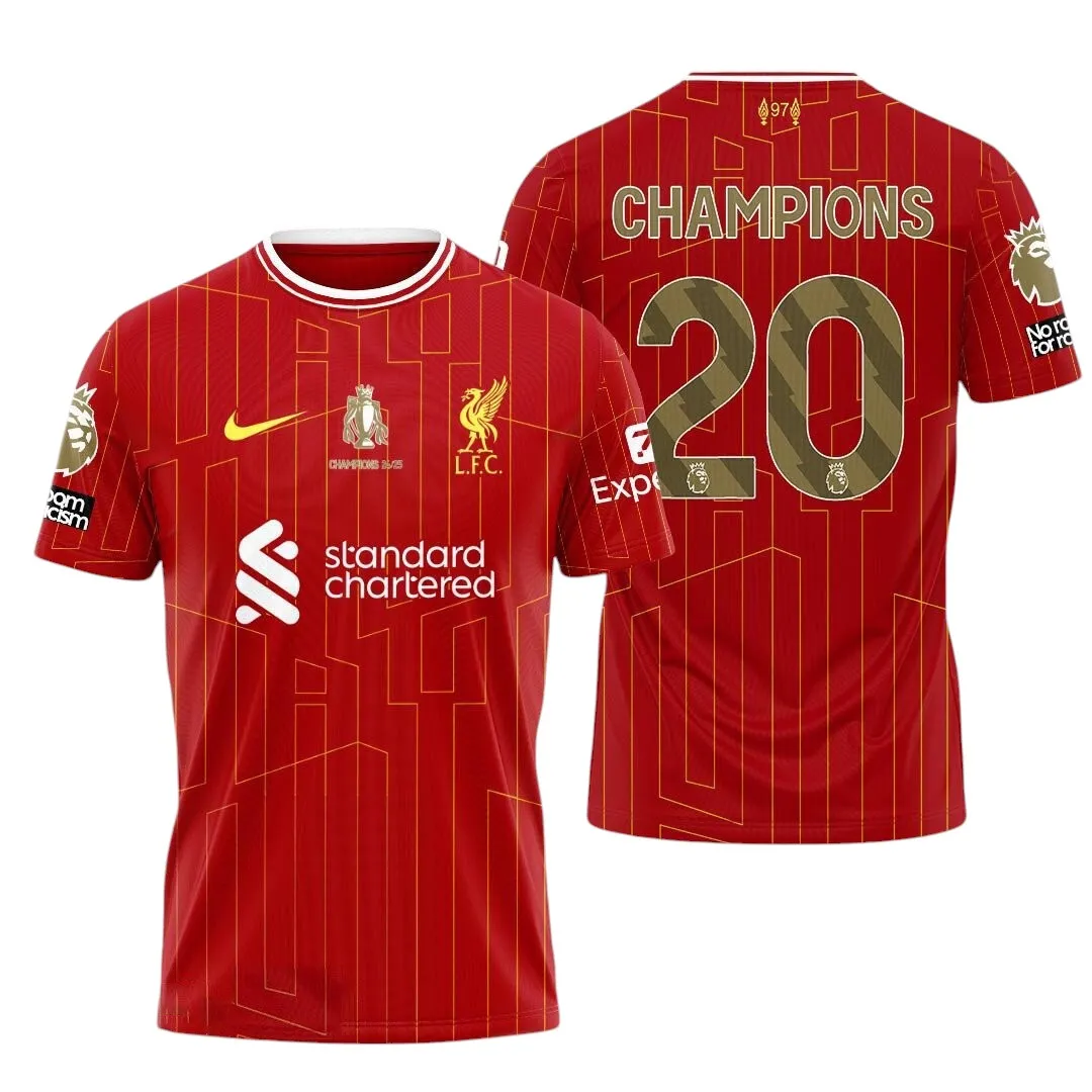 Liverpool T-Shirt Premier League Champions 2025 Unisex Shirts EPL38050525185