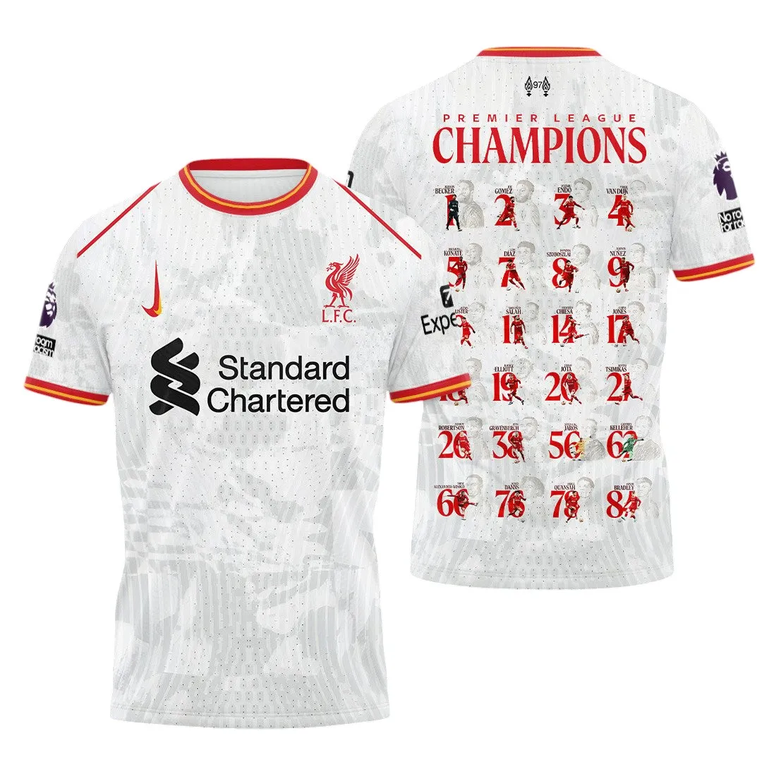 Liverpool T-Shirt Premier League Champions 2025 Unisex Shirts EPL38050525193