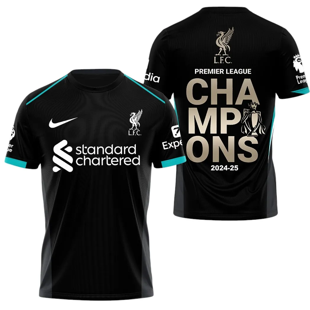 Liverpool T-Shirt Premier League Champions 2025 Unisex T-Shirt EPL4105062037