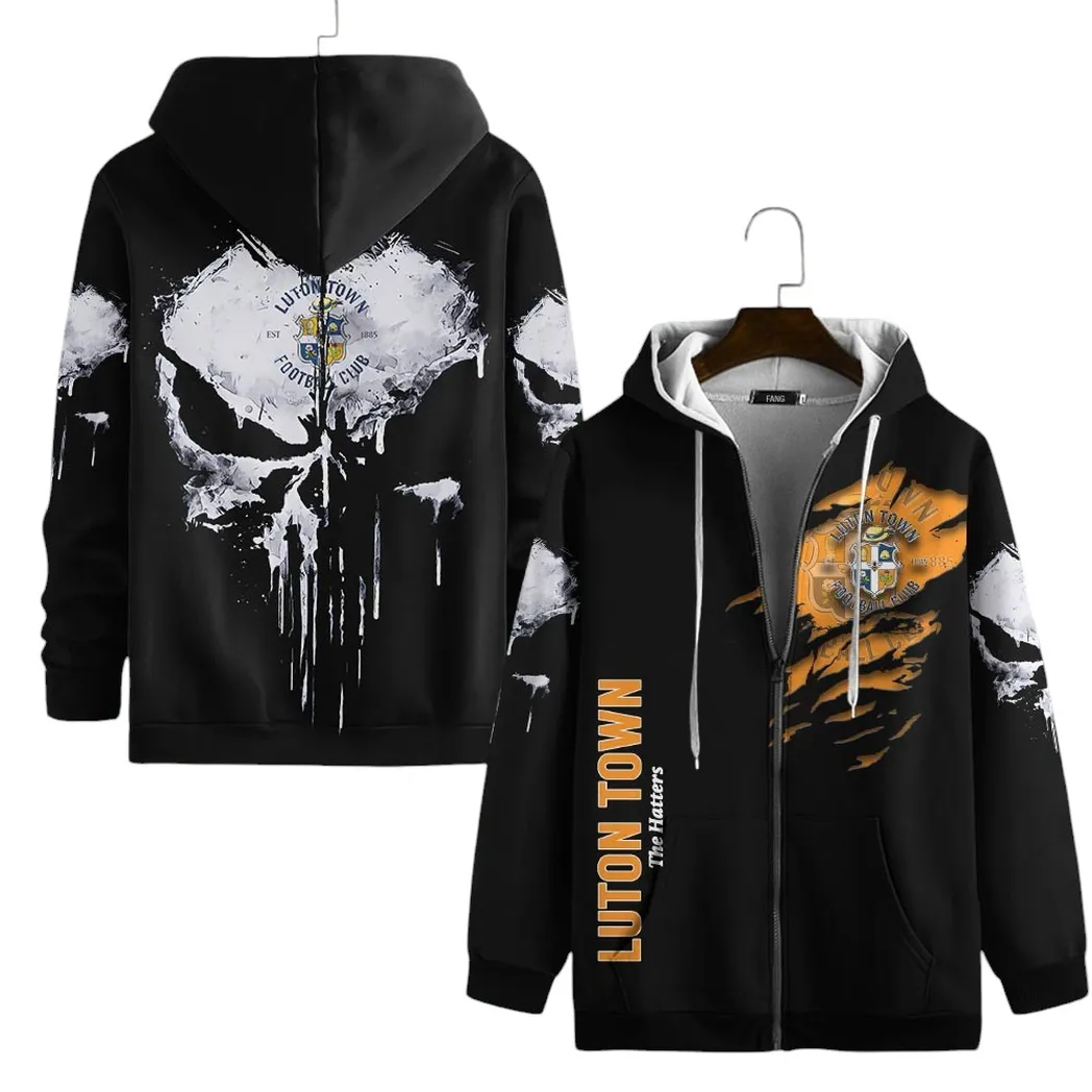 Luton Town EPL Zipper Hoodie SPO1719021, Gift For Fan Luton Town-Zipper Hoodie