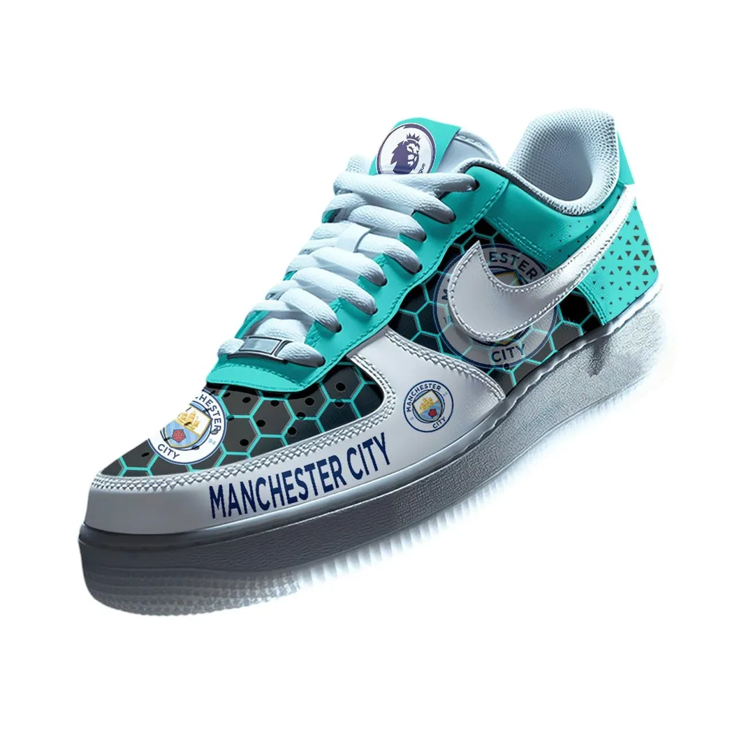 Manchester City EPL Air Low-Top Sneakers SPO2020003, Gift For Fan Manchester City - Cyan
