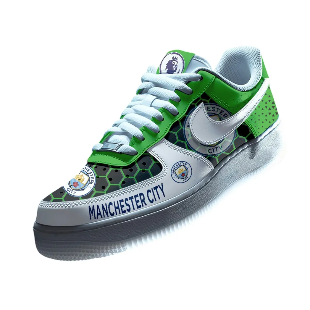 Manchester City EPL Air Low-Top Sneakers SPO2020003, Gift For Fan Manchester City - Green