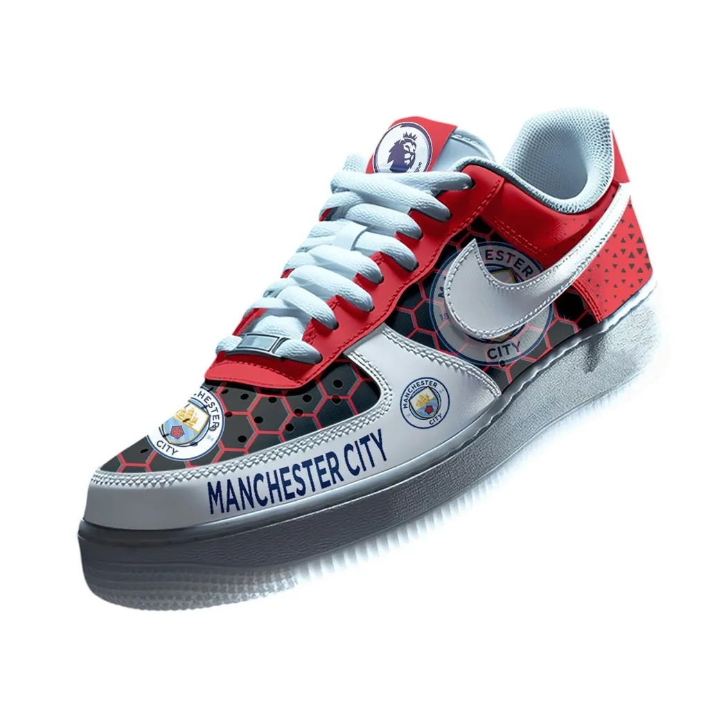 Manchester City EPL Air Low-Top Sneakers SPO2020003, Gift For Fan Manchester City - Red
