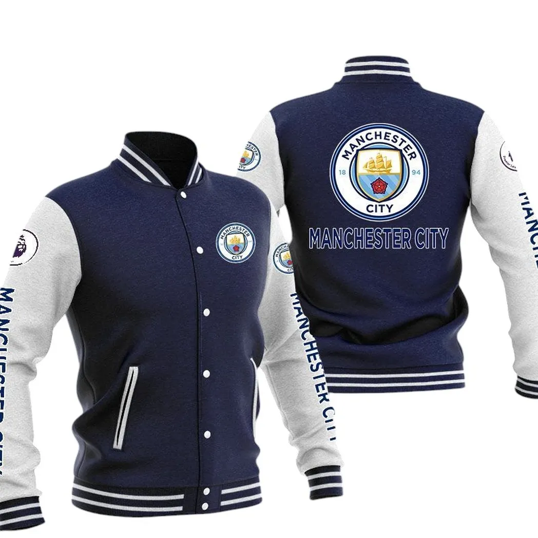 Manchester City EPL Baseball Jacket SPO1320009, Gift For Fan Manchester City - Navy