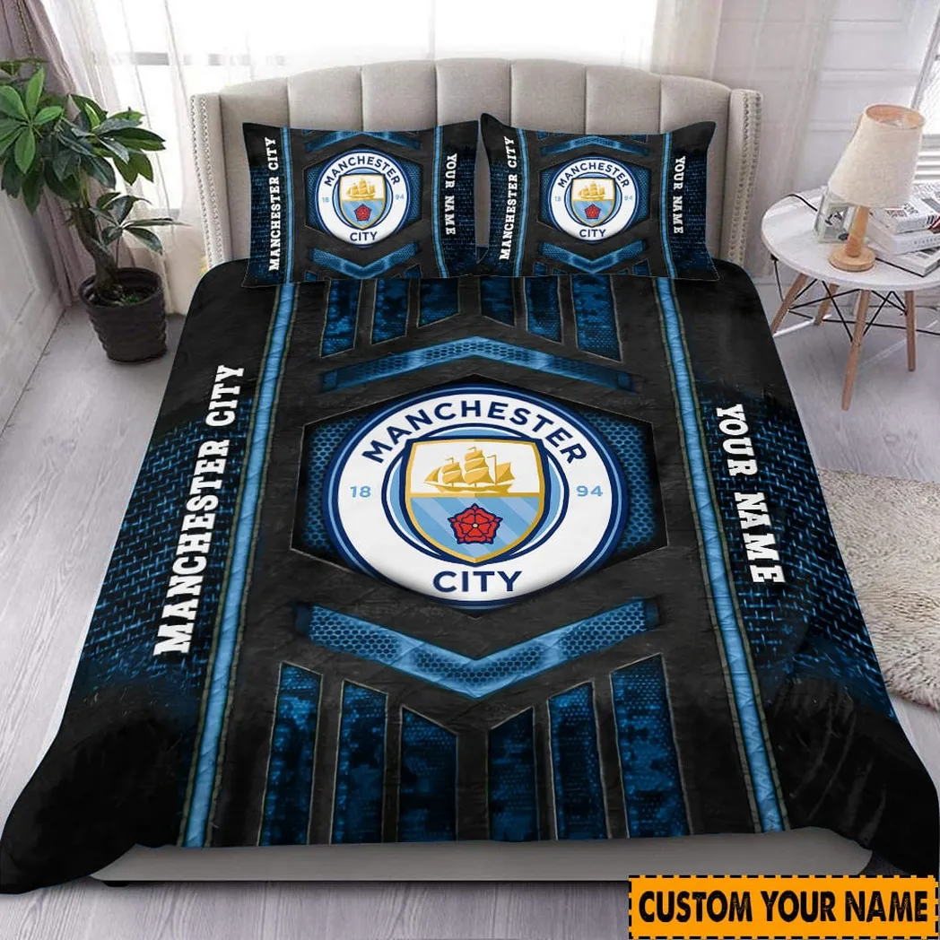 Manchester City EPL Bedding Set SPO0112016, Gift For Fan Manchester City