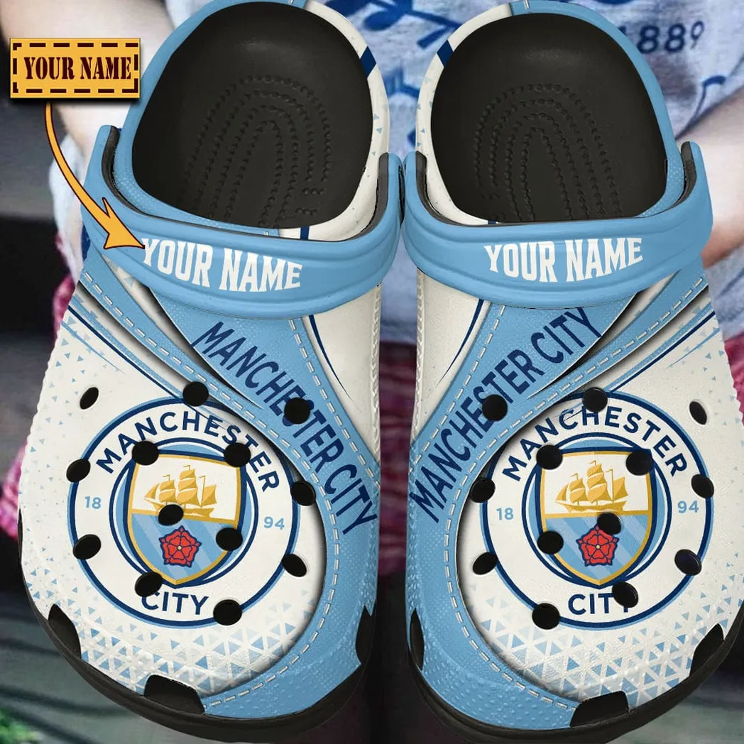 Manchester City EPL Crocs SPO2120014, Gift For Fan Manchester City - Black