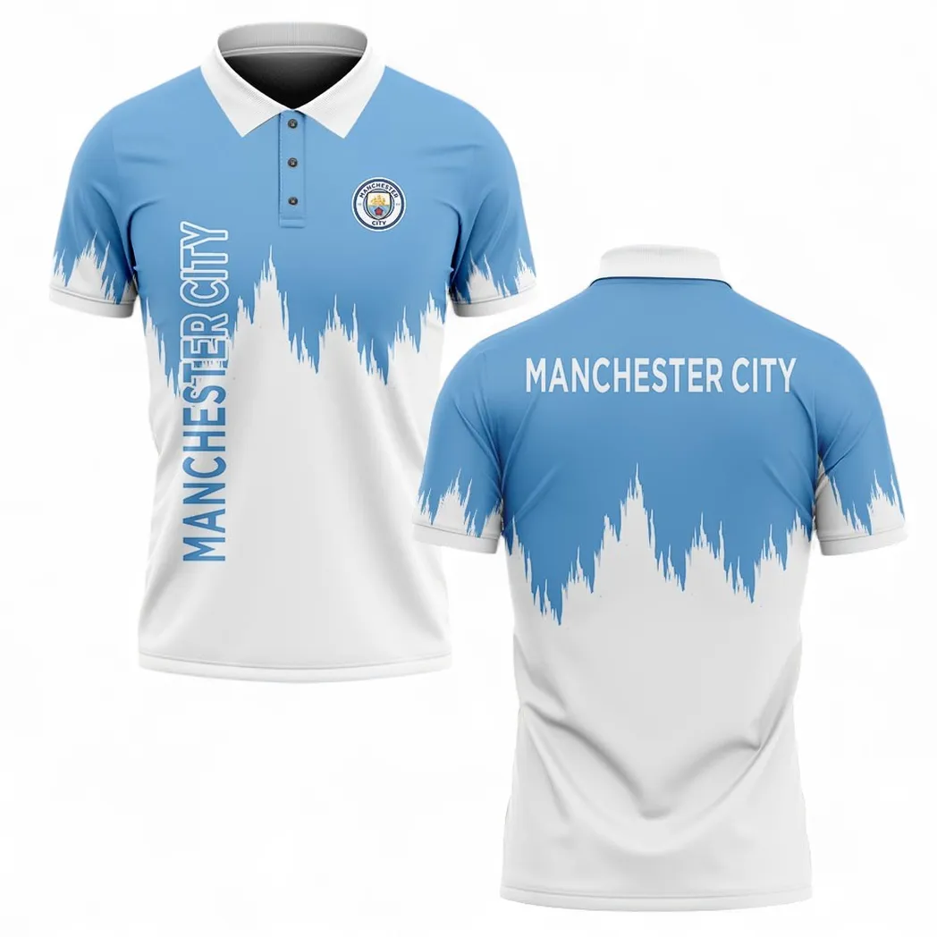 Manchester City Polo Shirt, All Over Print Polo Shirt Manchester City EPL2004232507