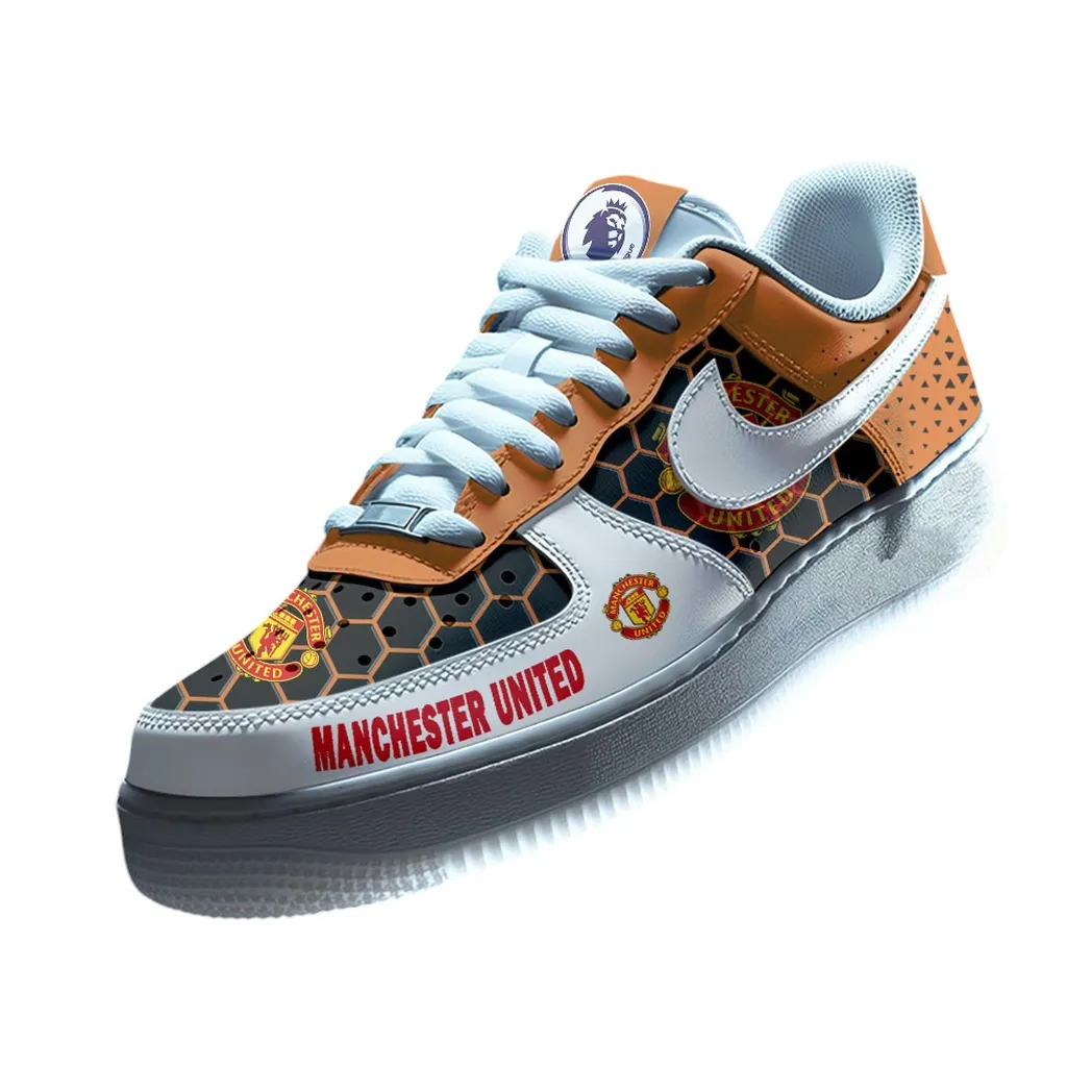 Manchester United EPL Air Low-Top Sneakers SPO2020002, Gift For Fan Manchester United - Orange