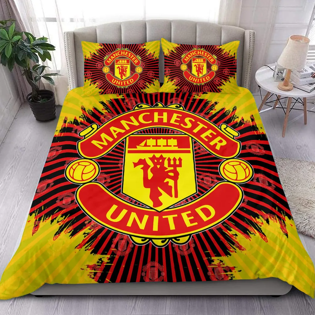 Manchester United EPL Bedding Set SPO0112035, Gift For Fan Manchester United