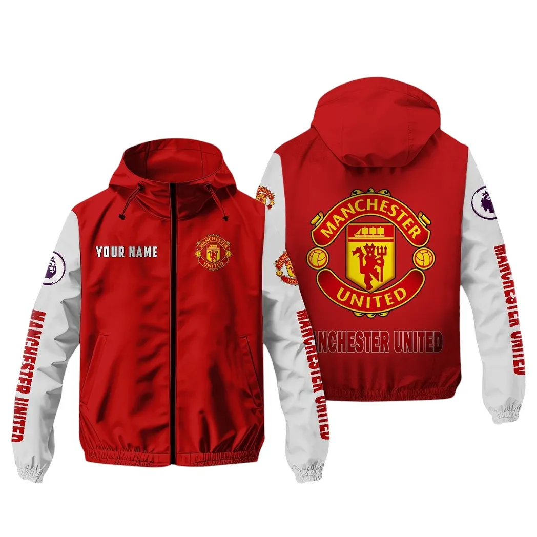 Manchester United EPL Windbreaker Jacket SPO0519014, Gift For Fan Manchester United
